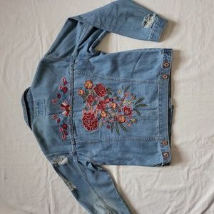 Denim embroidered jacket  S
